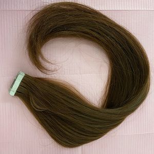 Light Brown #6 Tape In Hair Extensions 20”